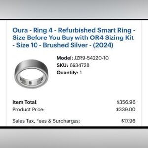 Oura Ring 4 - Silver Smart Ring